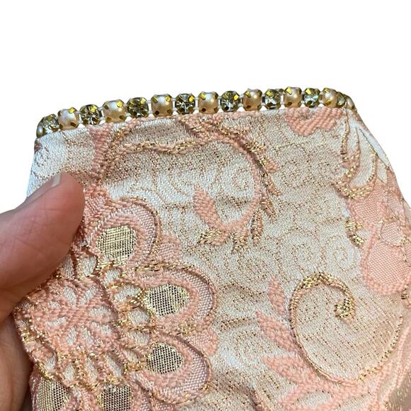 Kimchi Blue Jacquard Mini Skirt Medium Pink Coquette Ruffle Regencycore Rococo - Picture 2 of 6